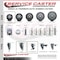 Service Caster 3 Inch Thermoplastic  Rubber Wheel Swivel 58 Inch Threaded Stem Caster with Brake SCC SCC-TS20S314-TPRB-TLB-58212 - alternate 3